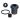 Gusset BMX style Chain Tensioner Set 14mm Black